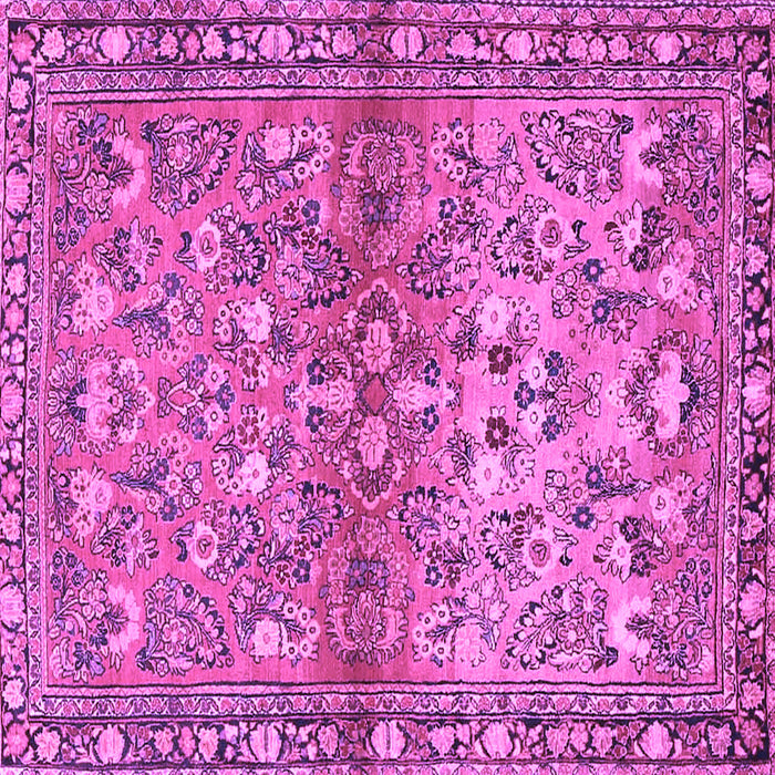 Square Persian Purple Traditional Rug, tr4717pur
