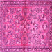 Square Persian Pink Traditional Rug, tr4717pnk