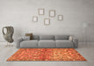 Machine Washable Persian Orange Traditional Area Rugs in a Living Room, wshtr4717org