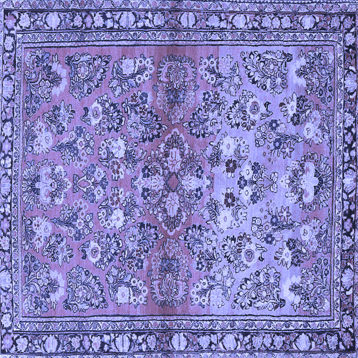 Square Persian Blue Traditional Rug, tr4717blu