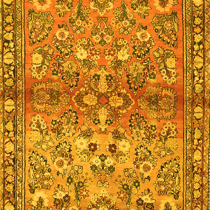 Machine Washable Persian Yellow Traditional Rug, wshtr4717yw