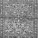 Round Machine Washable Persian Gray Traditional Rug, wshtr4717gry