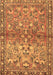 Machine Washable Persian Brown Traditional Rug, wshtr4717brn