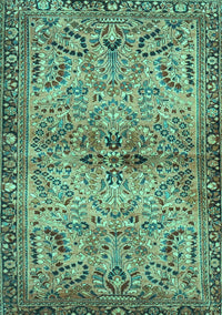 Persian Turquoise Traditional Rug, tr4718turq