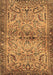 Machine Washable Persian Brown Traditional Rug, wshtr4718brn