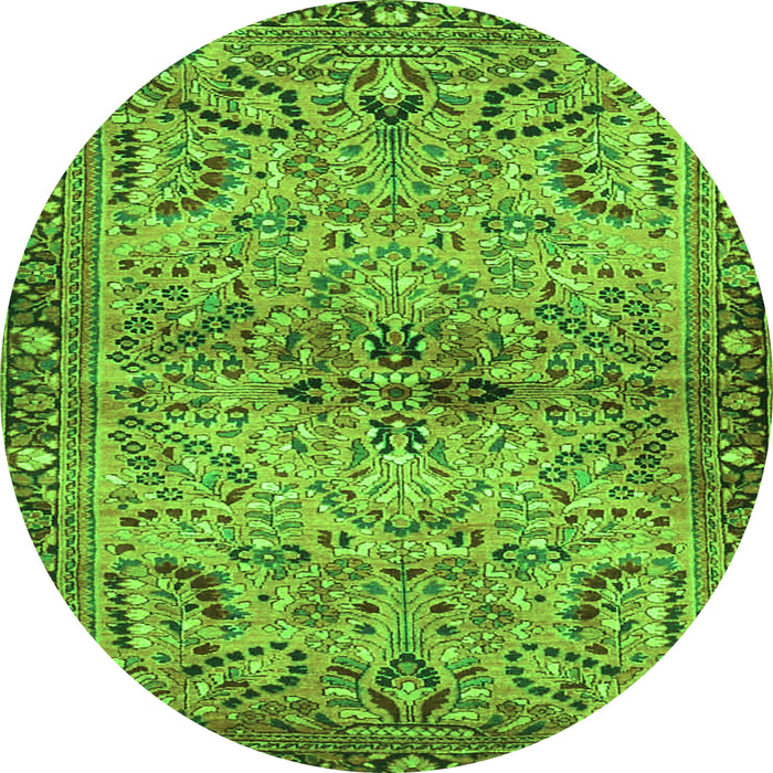 Machine Washable Persian Green Traditional Area Rugs, wshtr4718grn