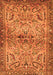 Serging Thickness of Machine Washable Persian Orange Traditional Area Rugs, wshtr4718org