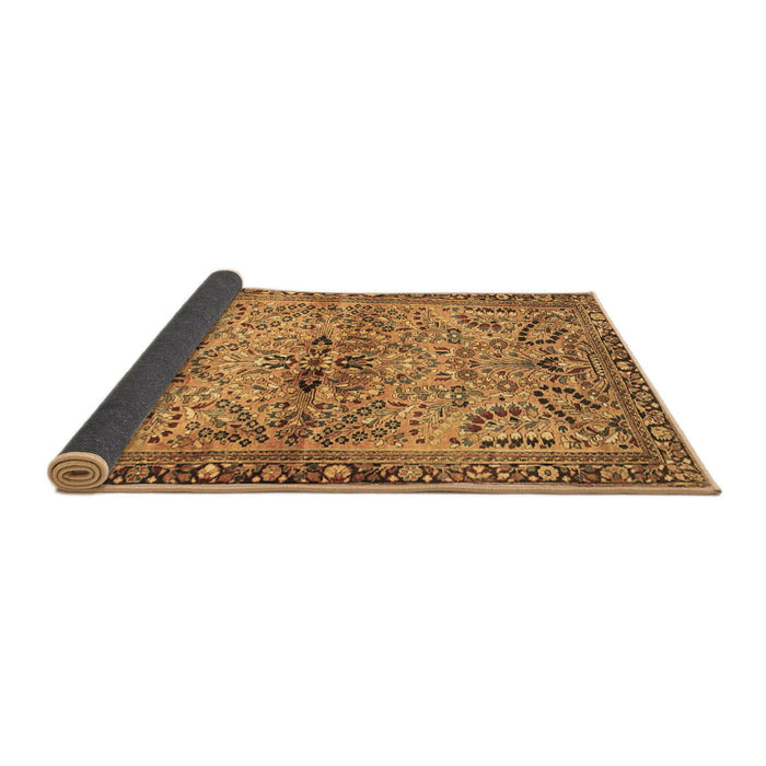 Sideview of Persian Brown Traditional Rug, tr4718brn