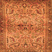 Serging Thickness of Persian Orange Traditional Rug, tr4718org