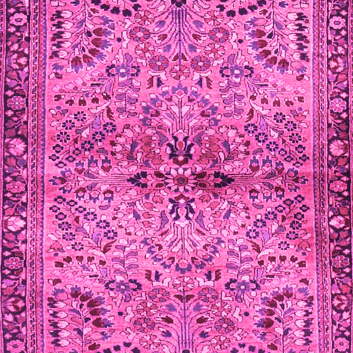 Machine Washable Persian Pink Traditional Rug, wshtr4718pnk