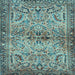 Square Machine Washable Persian Light Blue Traditional Rug, wshtr4718lblu