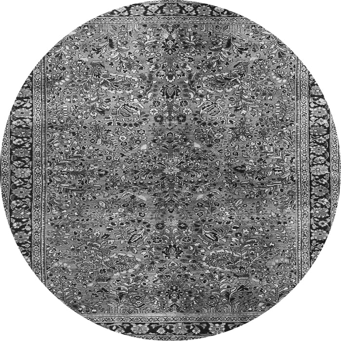 Machine Washable Oriental Gray Traditional Rug, wshtr4719gry