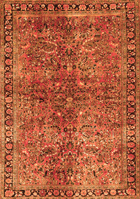 Oriental Orange Traditional Rug, tr4719org