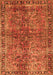 Oriental Orange Traditional Rug, tr4719org