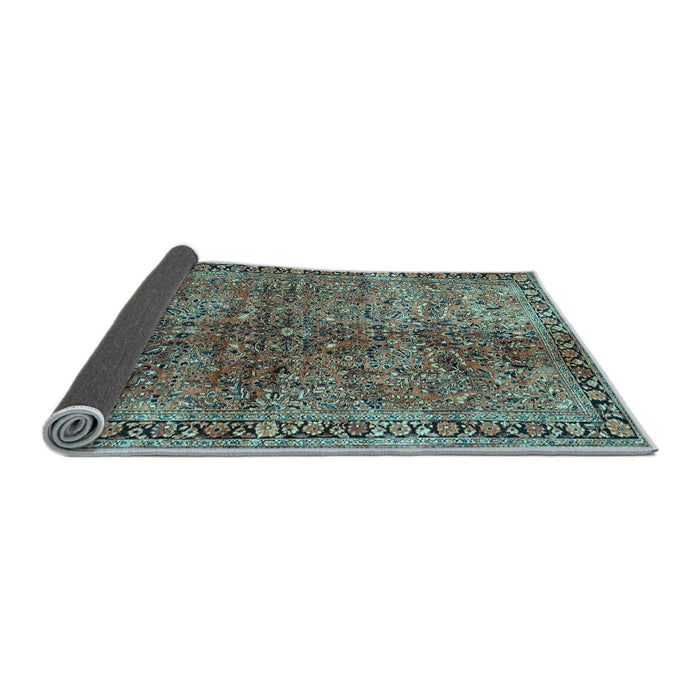 Sideview of Oriental Light Blue Traditional Rug, tr4719lblu