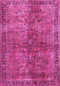 Oriental Pink Traditional Rug, tr4719pnk