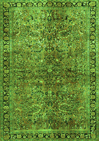 Oriental Green Traditional Rug, tr4719grn
