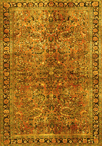 Oriental Yellow Traditional Rug, tr4719yw