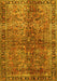 Oriental Yellow Traditional Rug, tr4719yw