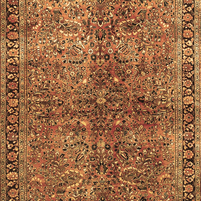 Machine Washable Oriental Brown Traditional Rug, wshtr4719brn