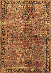Oriental Brown Traditional Rug, tr4719brn