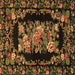 Square Medallion Brown French Rug, tr471brn