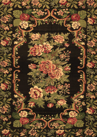 Medallion Brown French Rug, tr471brn