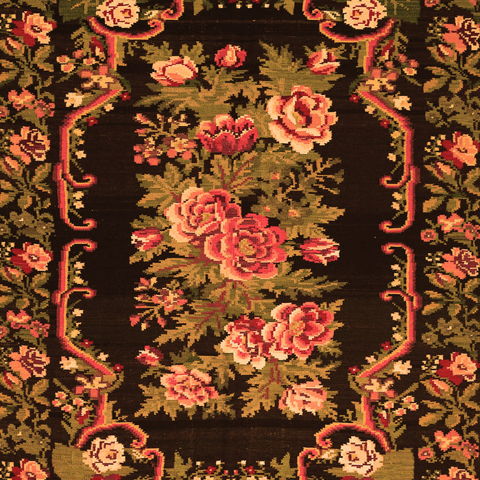 Medallion Orange French Rug, tr471org