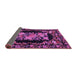 Sideview of Medallion Purple French Rug, tr471pur