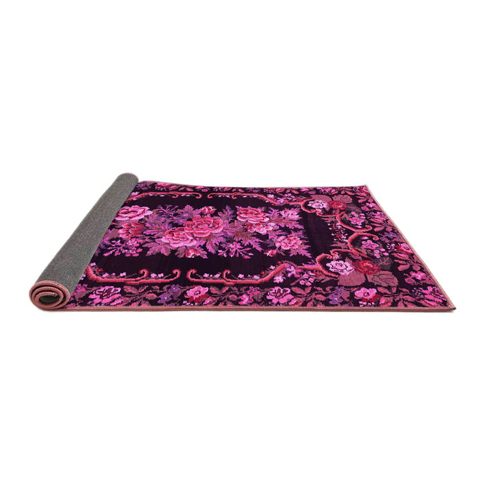 Sideview of Medallion Pink French Rug, tr471pnk