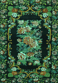 Medallion Turquoise French Rug, tr471turq