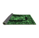 Sideview of Medallion Emerald Green French Rug, tr471emgrn