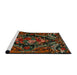 Sideview of Machine Washable Traditional Night Red Rug, wshtr472