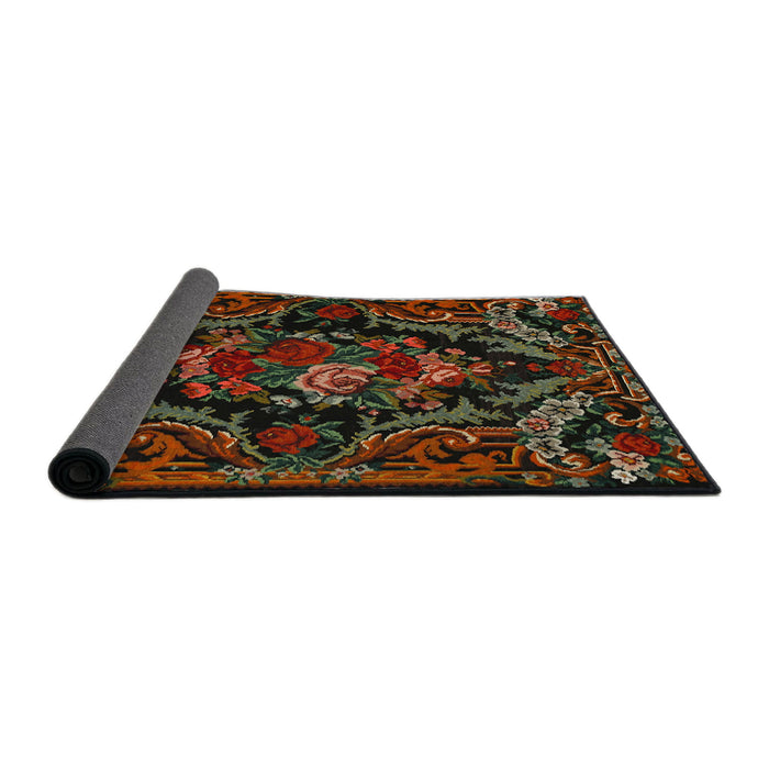 Sideview of Traditional Red Medallion Rug, tr472