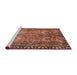 Sideview of Machine Washable Traditional Fire Brick Red Rug, wshtr4720