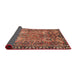 Sideview of Traditional Fire Brick Red Persian Rug, tr4720
