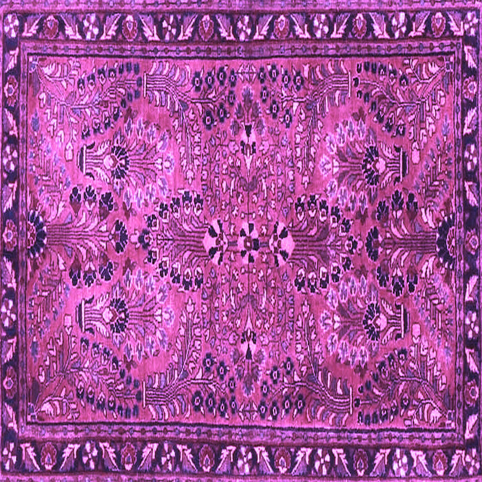Square Persian Purple Traditional Rug, tr4720pur
