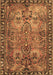 Machine Washable Persian Brown Traditional Rug, wshtr4720brn