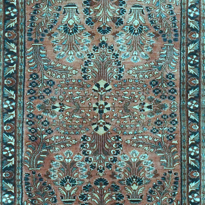 Machine Washable Persian Light Blue Traditional Rug, wshtr4720lblu