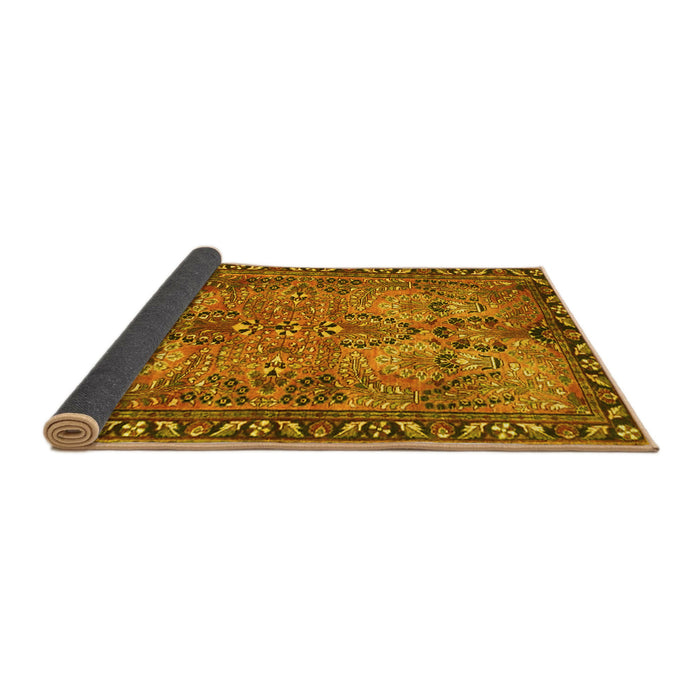 Sideview of Persian Yellow Traditional Rug, tr4720yw