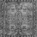 Round Machine Washable Persian Gray Traditional Rug, wshtr4720gry