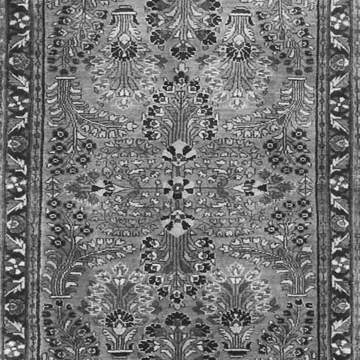 Serging Thickness of Machine Washable Persian Gray Traditional Rug, wshtr4720gry