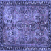 Square Persian Blue Traditional Rug, tr4720blu