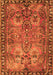 Serging Thickness of Machine Washable Persian Orange Traditional Area Rugs, wshtr4720org