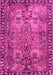 Machine Washable Persian Pink Traditional Rug, wshtr4720pnk