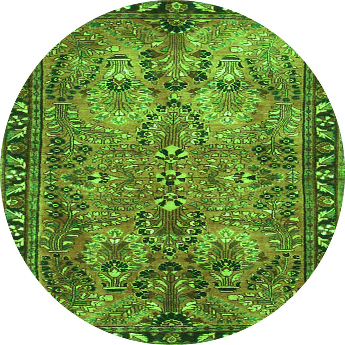 Machine Washable Persian Green Traditional Area Rugs, wshtr4720grn