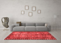 Machine Washable Persian Red Traditional Rug, wshtr4720red