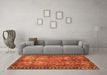 Machine Washable Persian Orange Traditional Area Rugs in a Living Room, wshtr4720org