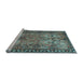 Sideview of Machine Washable Persian Light Blue Traditional Rug, wshtr4720lblu