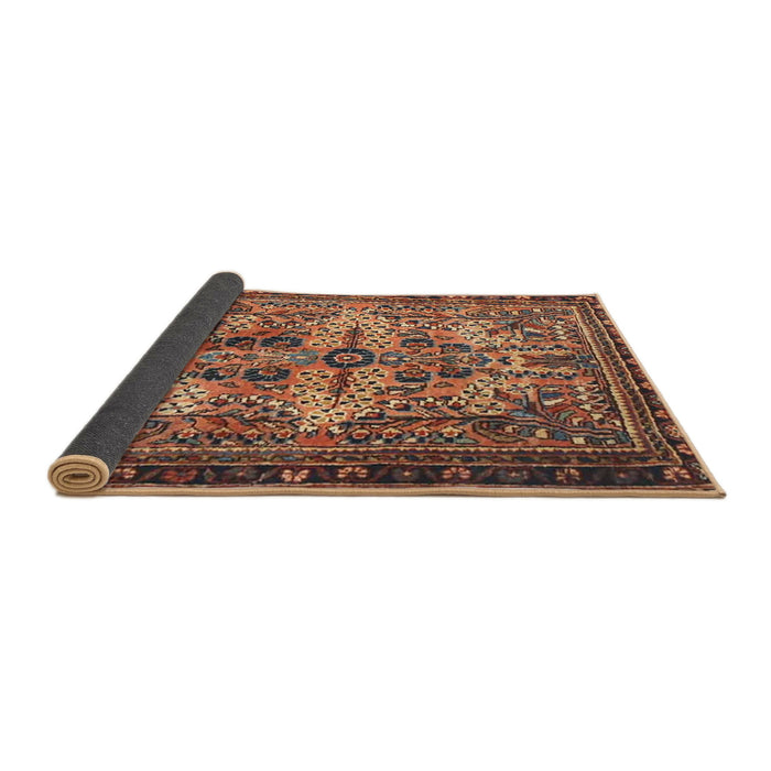 Sideview of Traditional Dark Sienna Brown Persian Rug, tr4721